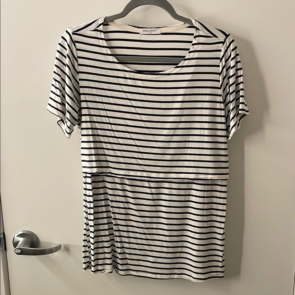 Striped nursing top